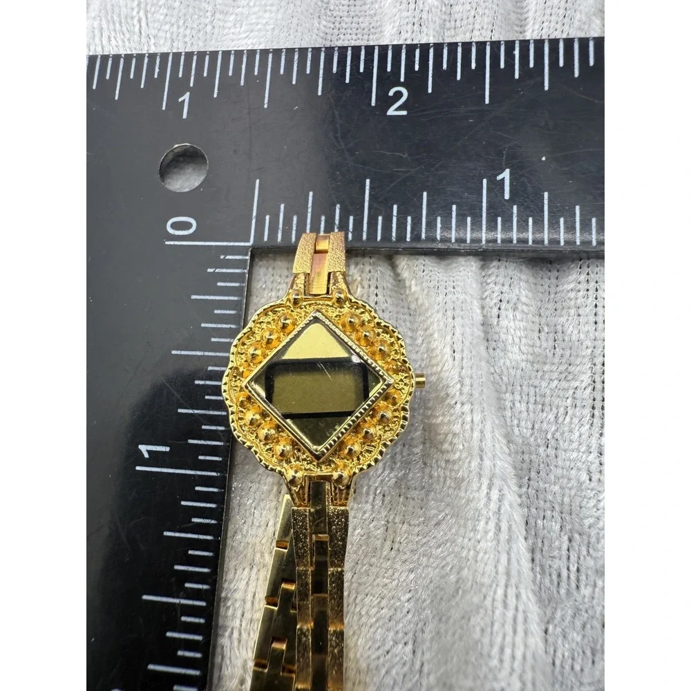 Vintage Digital Watch Woman Gold Tone 6.5